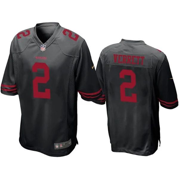 Men San Francisco 49ers #2 Jason Verrett Nike Black Game Player NFL Jersey->san francisco 49ers->NFL Jersey